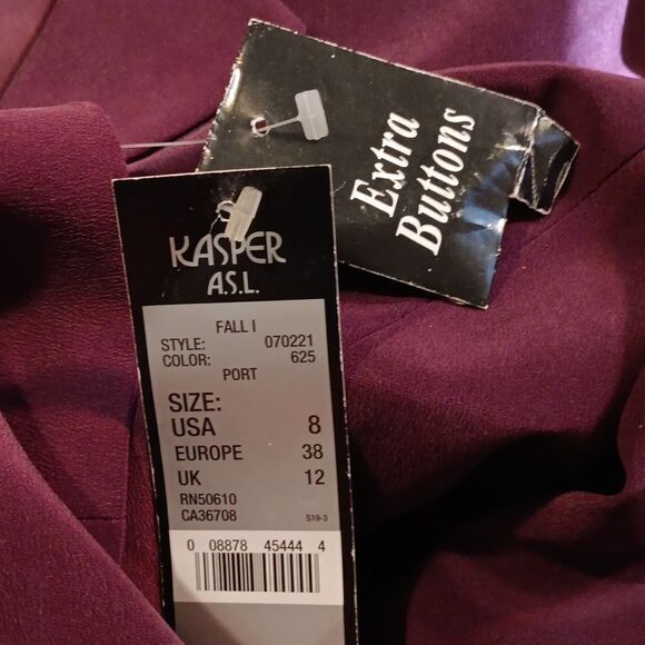 NWT Vintage  Kaspar Silk Suit. Career Professional,  Normcore - Picture 8 of 11